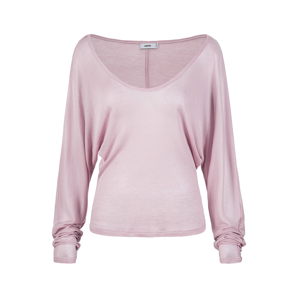 Semi-Transparent Batwing Sleeve Top Loose Slimming Waist-Cinching Sun Protection Shirt for Commuting Outfits