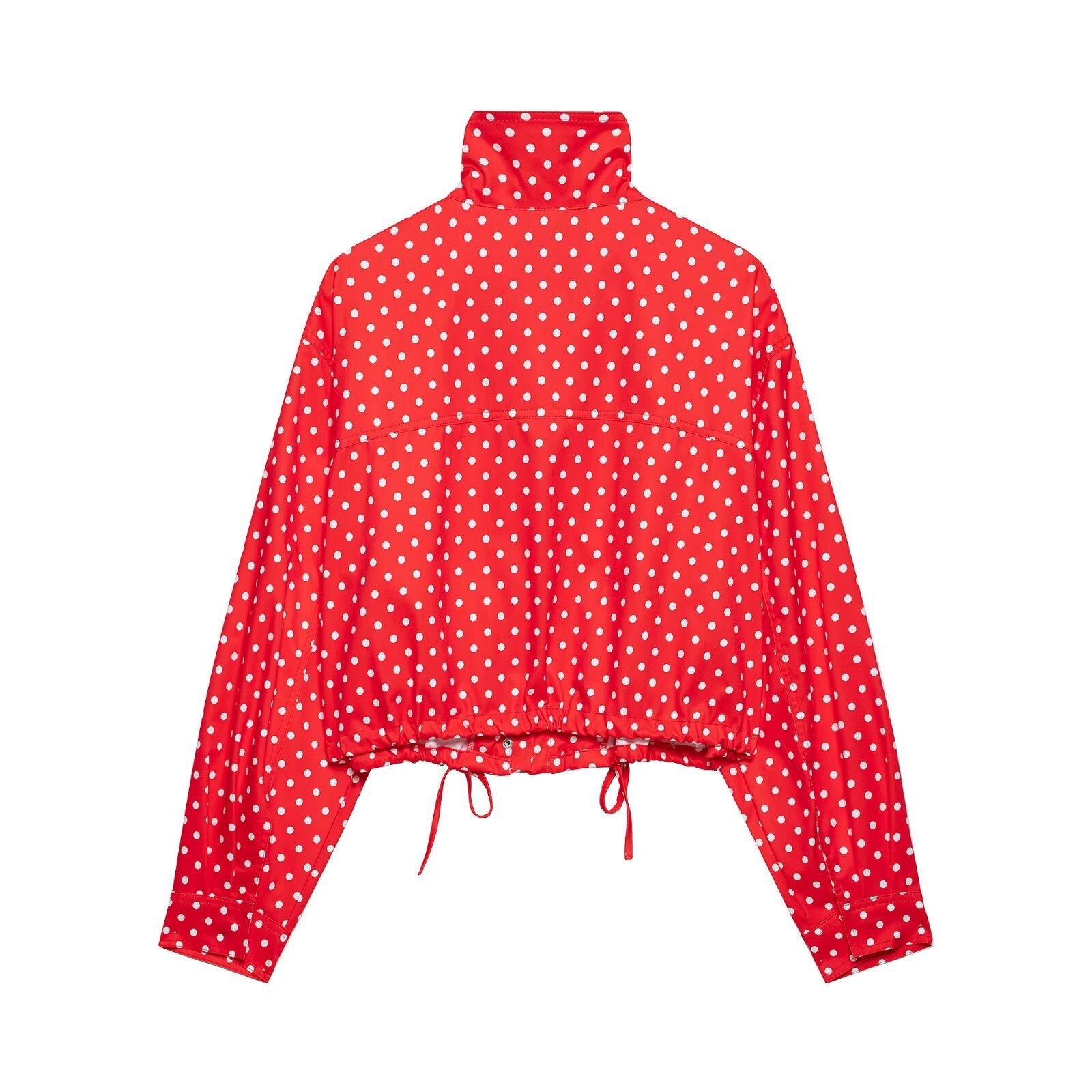 Wave dot bubble sleeve jacket+shorts set