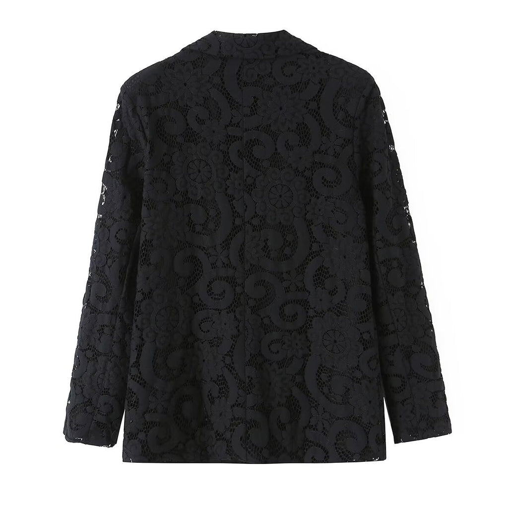Commuting style elegant lace suit jacket