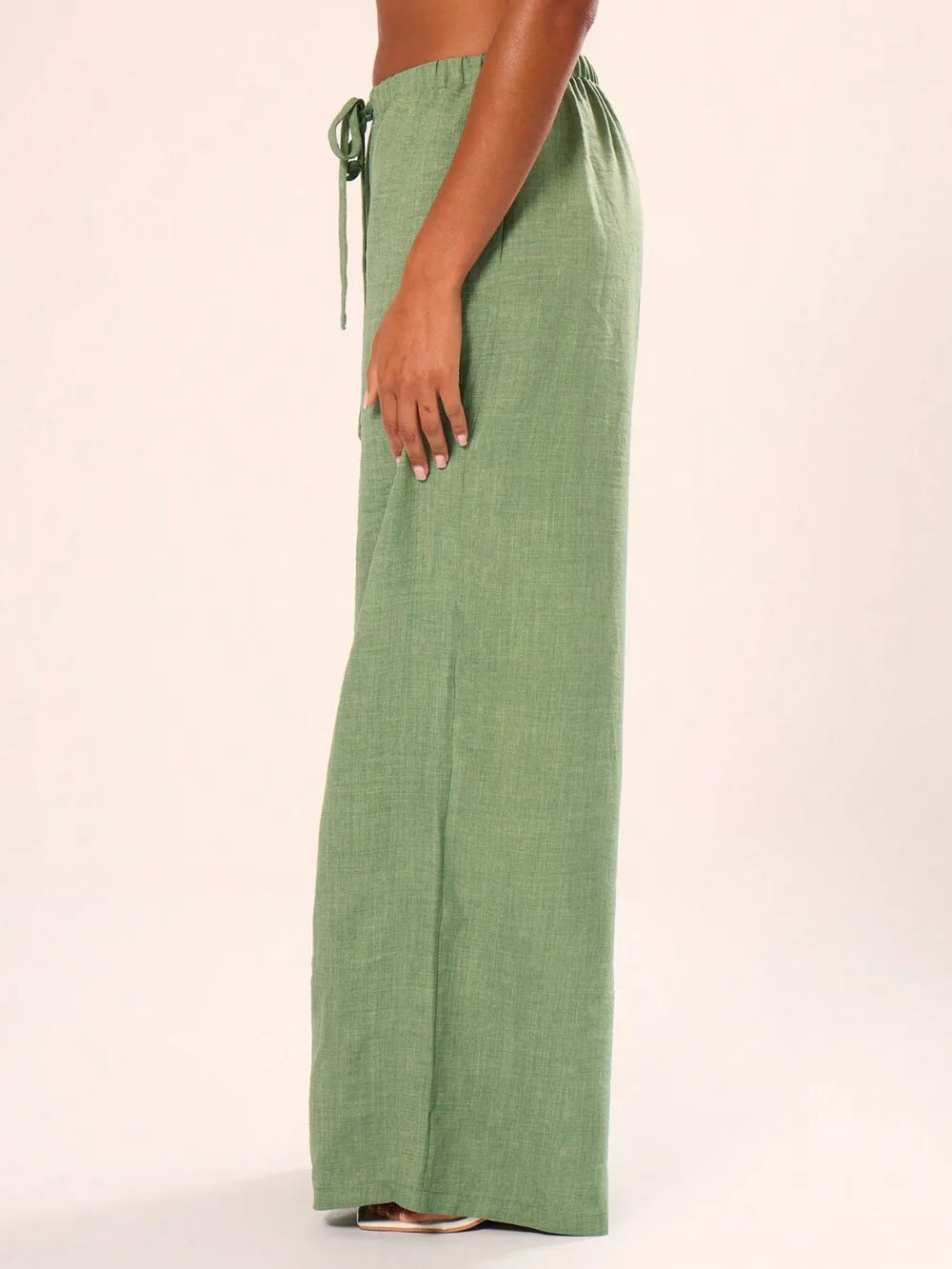 Drawstring Wide Leg Pants