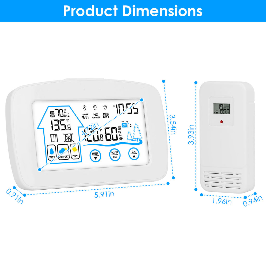Wireless weather station with clock - image 2