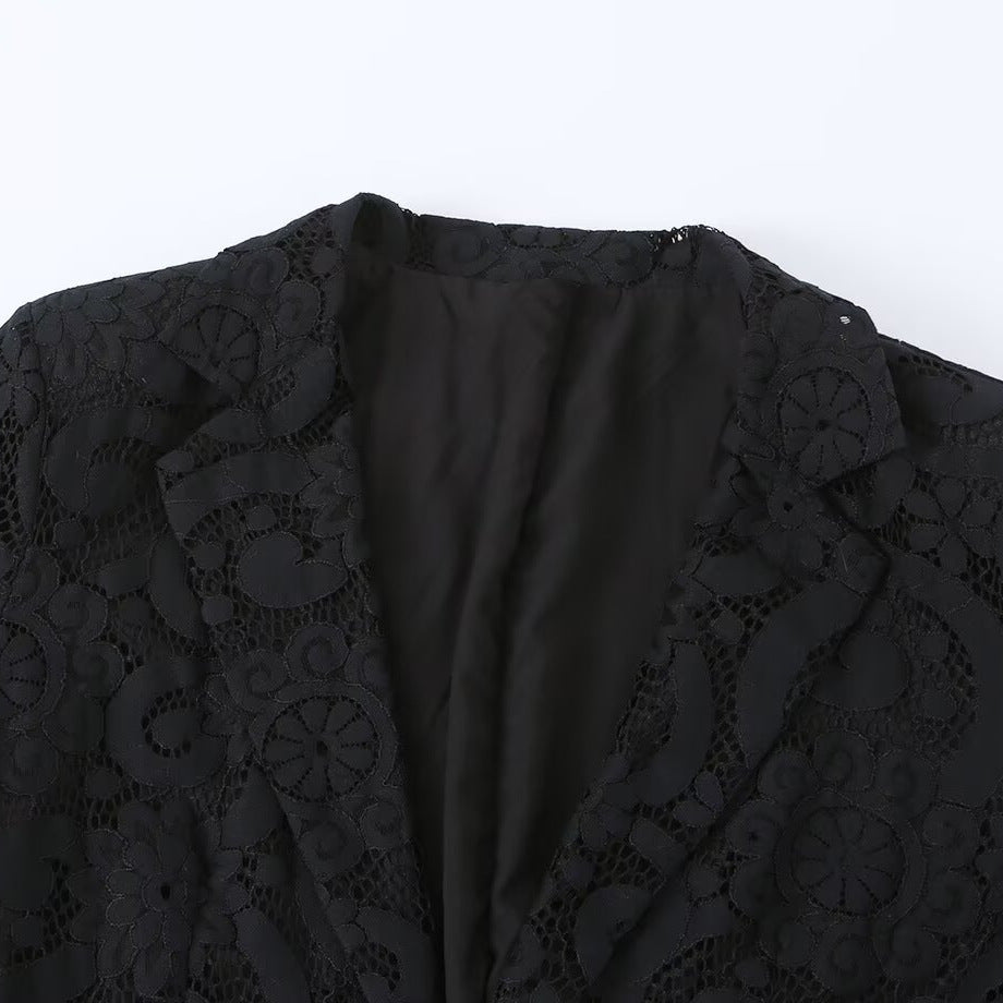 Commuting style elegant lace suit jacket