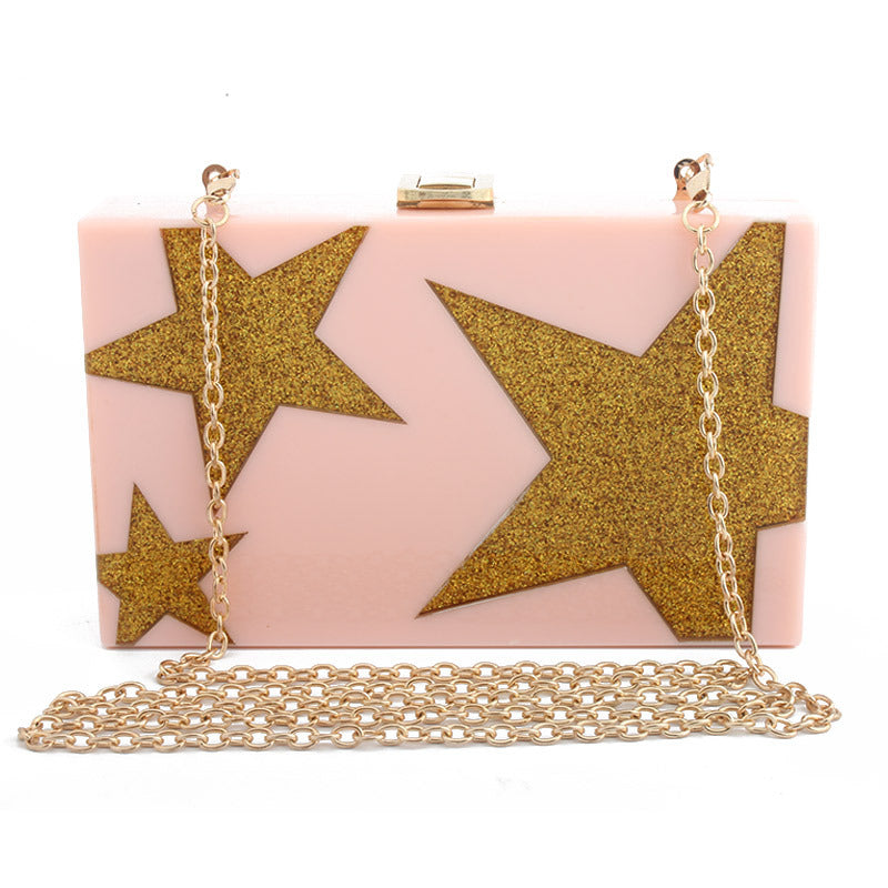 Star acrylic clutch side view