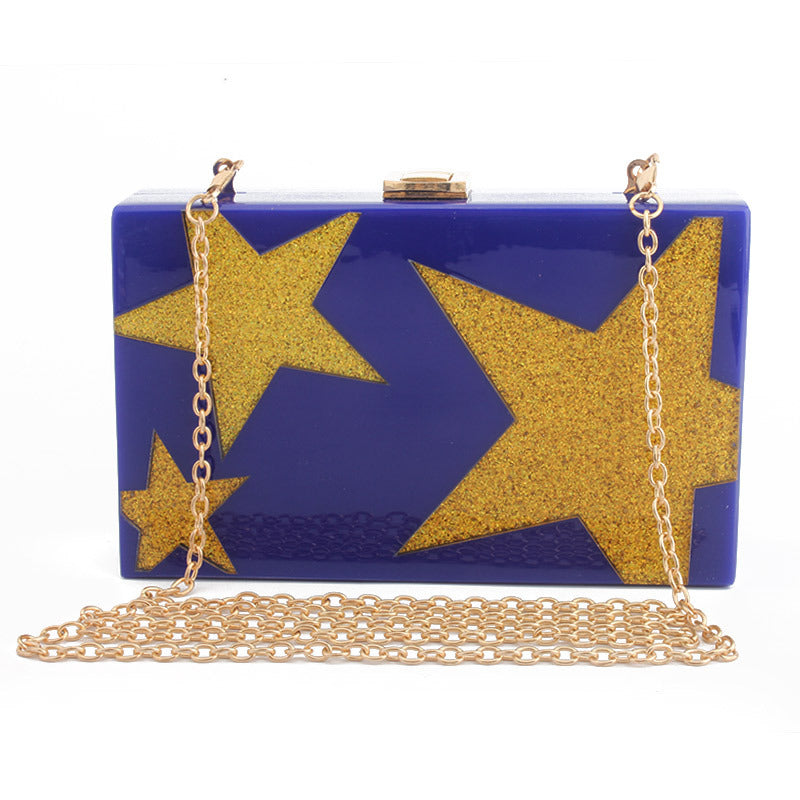 Star acrylic clutch detail