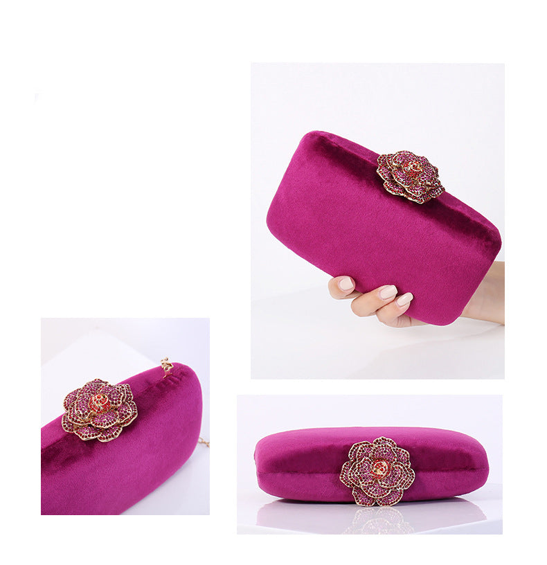 Suede evening clutch color view