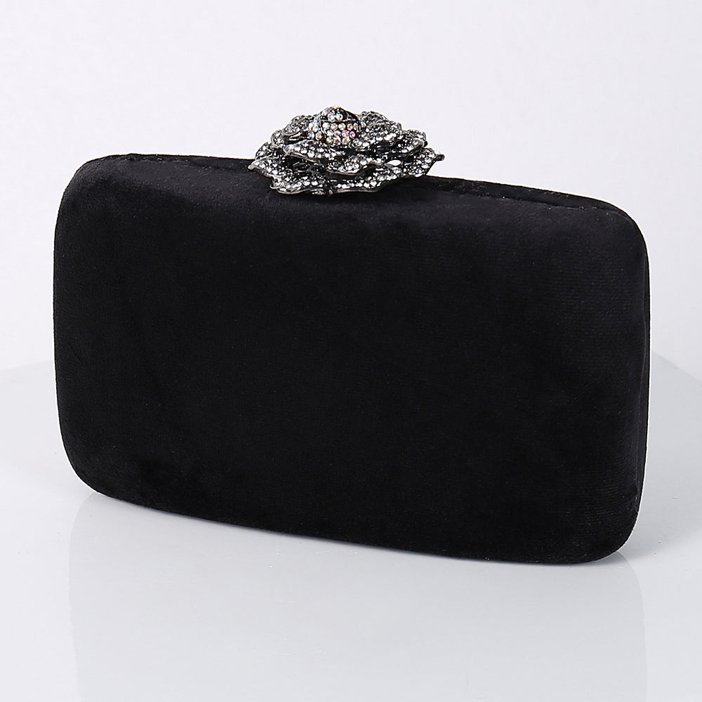 Suede evening clutch in another color