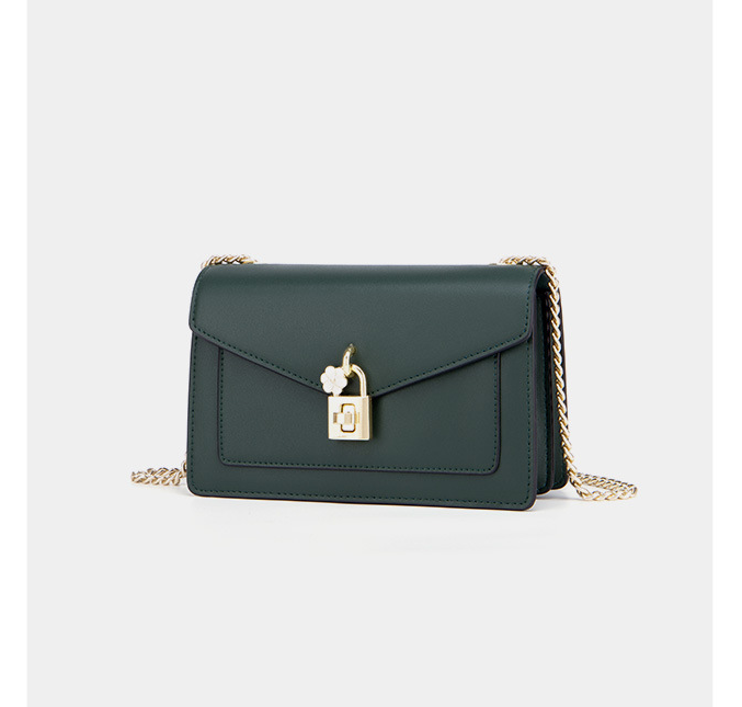 Women's genuine cowhide chain shoulder bag
