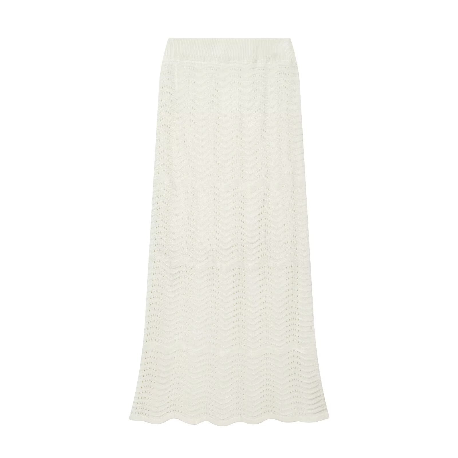 Long Sleeve Knit Hollow Out Top with Bodycon Skirt Set , Lace Trim Sun Protection Cardigan Long Dress