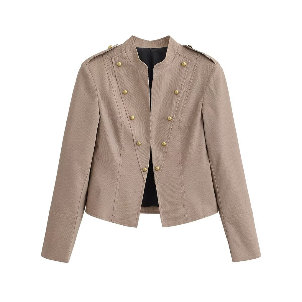 Street button short jacket