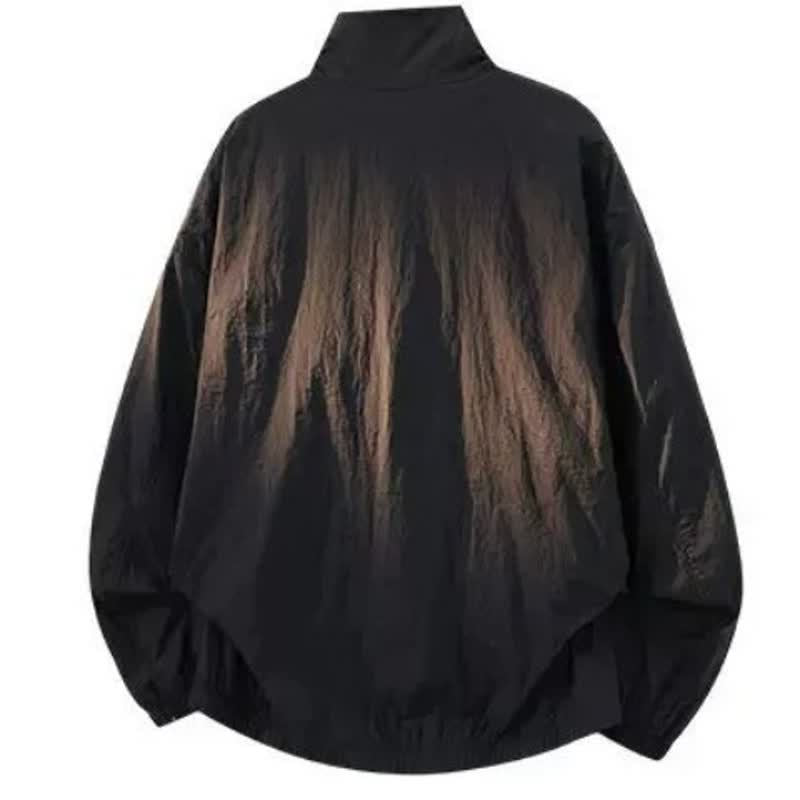 Mesh Panel Stand Collar Sun Protection Jacket for Men