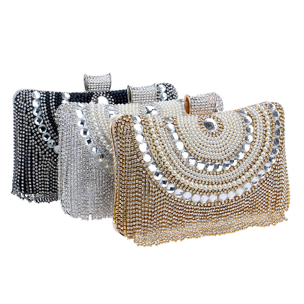 Beaded evening clutch color options