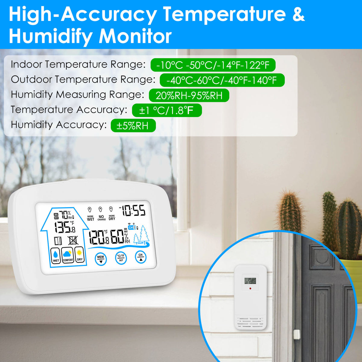 Wireless weather station with clock - image 6