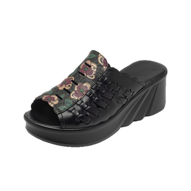 Women's retro platform open-toe sandals - photo 5