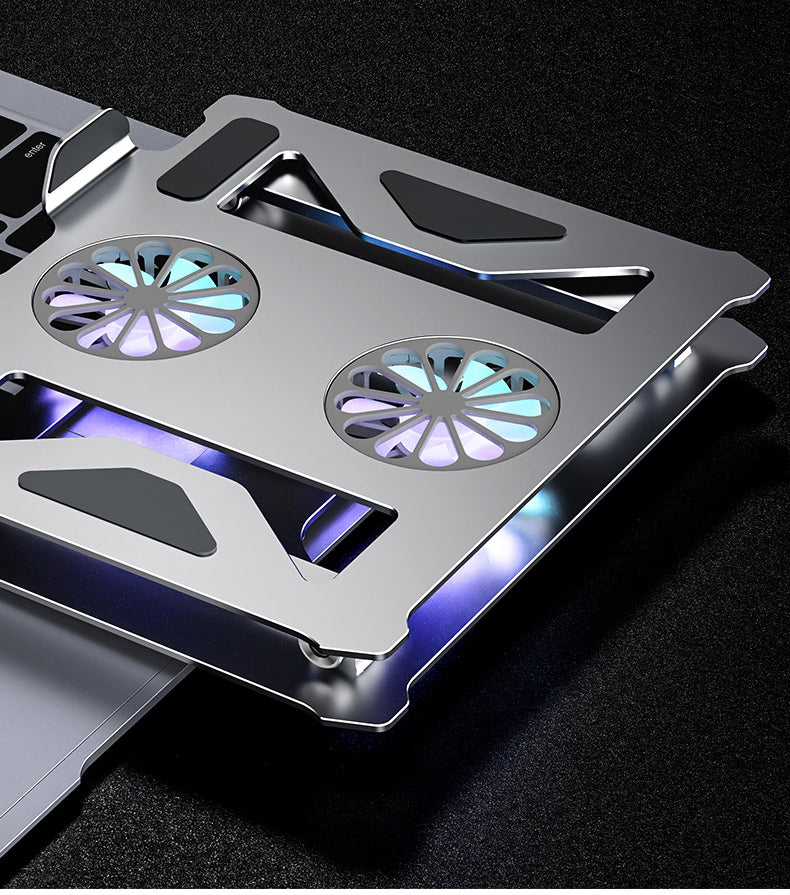 Aluminum Alloy Folding Dual-Fan Laptop Cooling Stand - image 5
