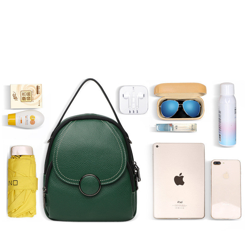 Leather mini backpack color options
