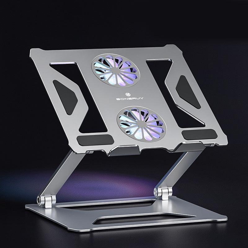 Aluminum Alloy Folding Dual-Fan Laptop Cooling Stand - image 3