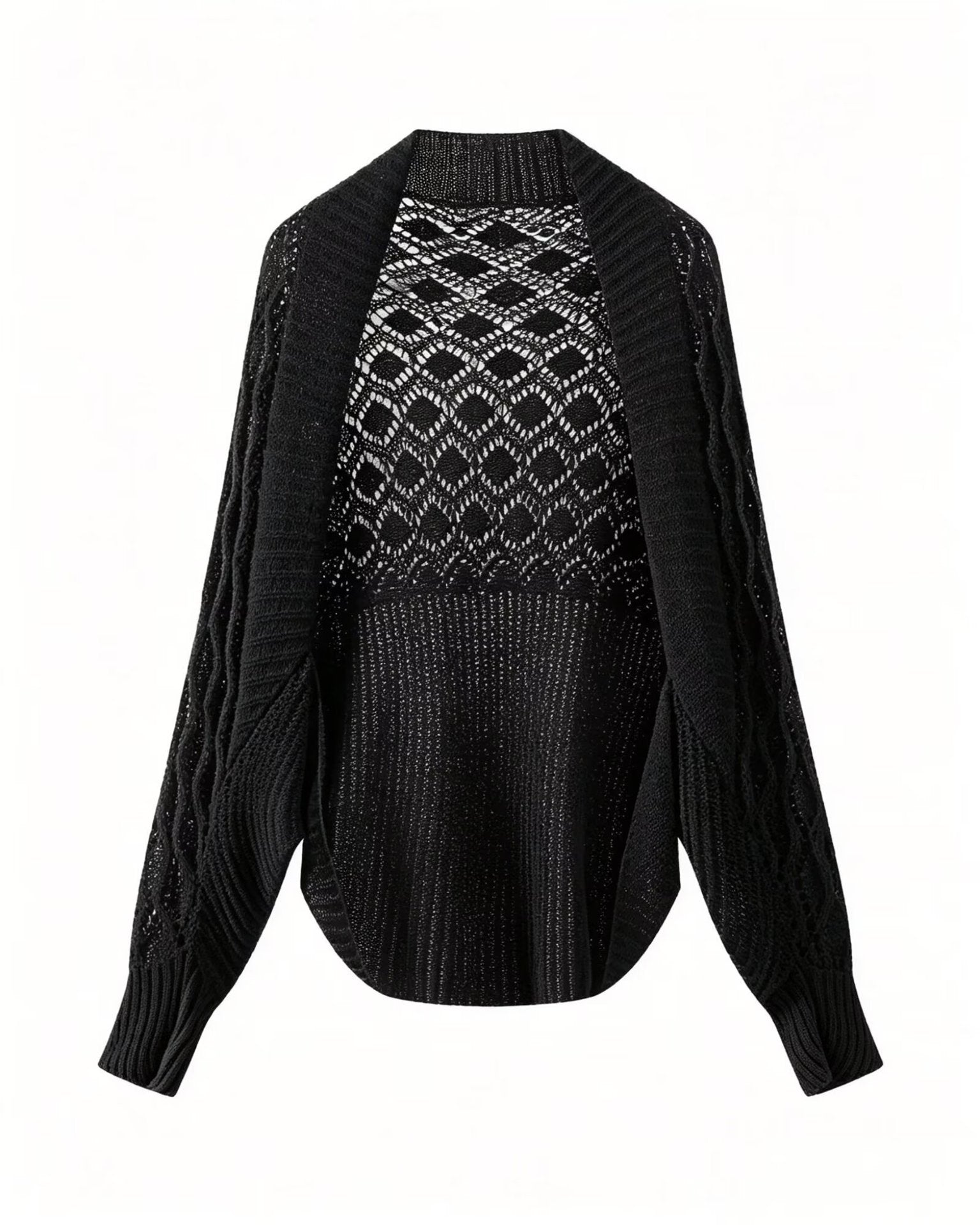 Air-Conditioned Room Cheongsam Dress Outerwear, Short Back Diamond Pattern Cardigan Top