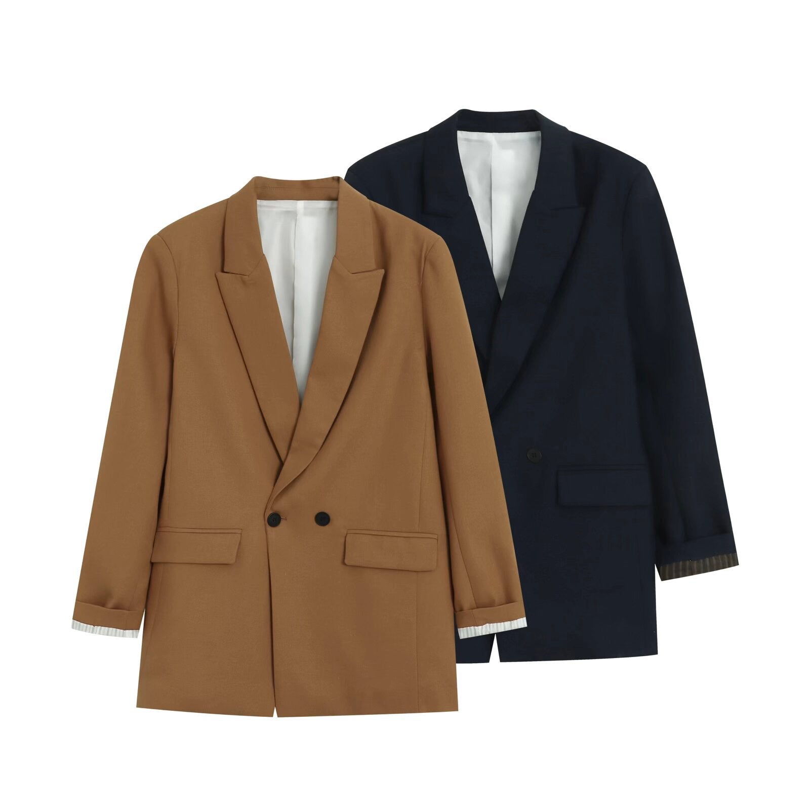 Commuting style elegant two button suit jacket