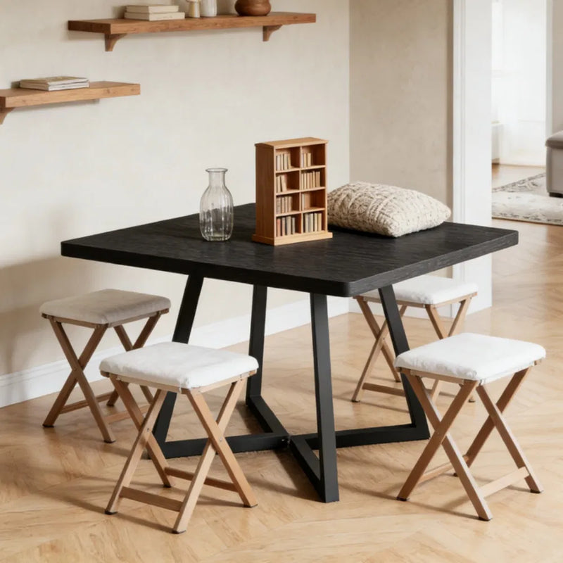 31.5 inch square industrial dining table