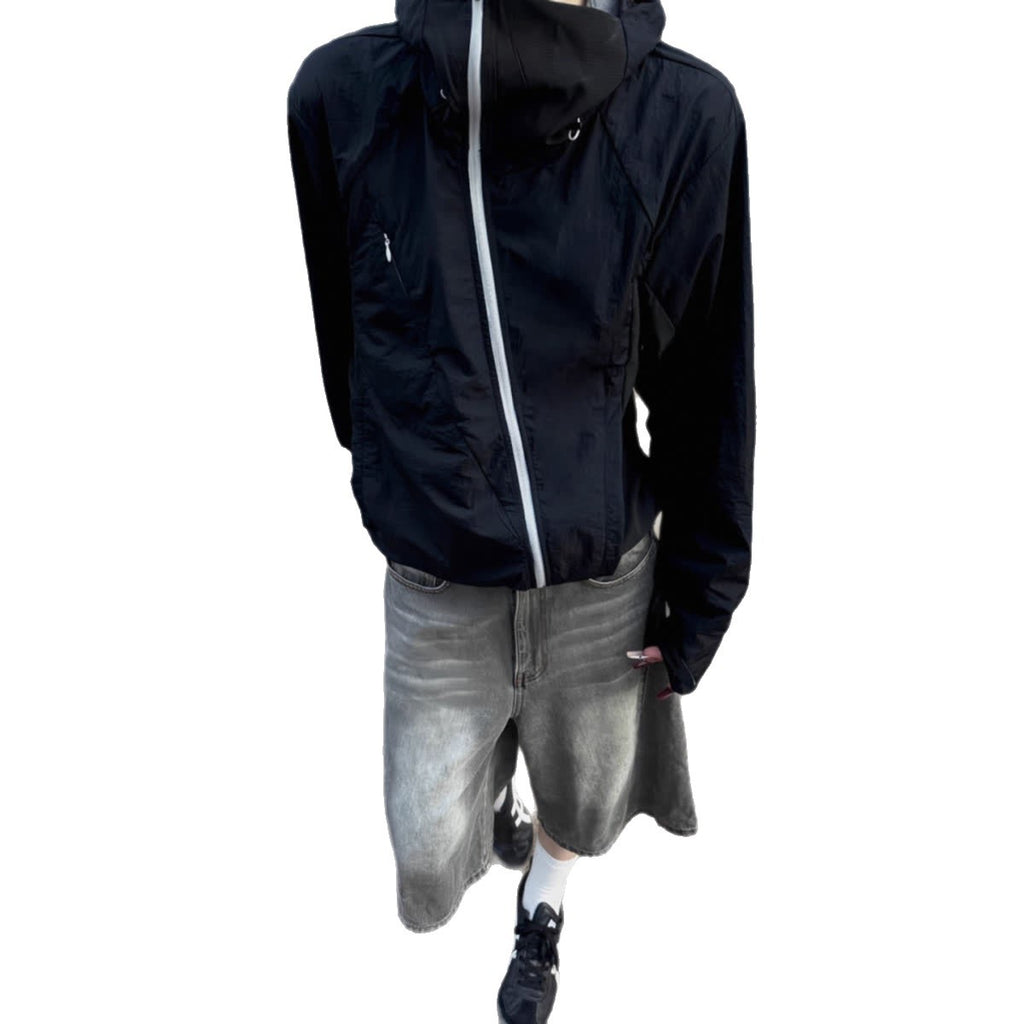 Side Zipper Splicing Sun Protection Jacket for Men