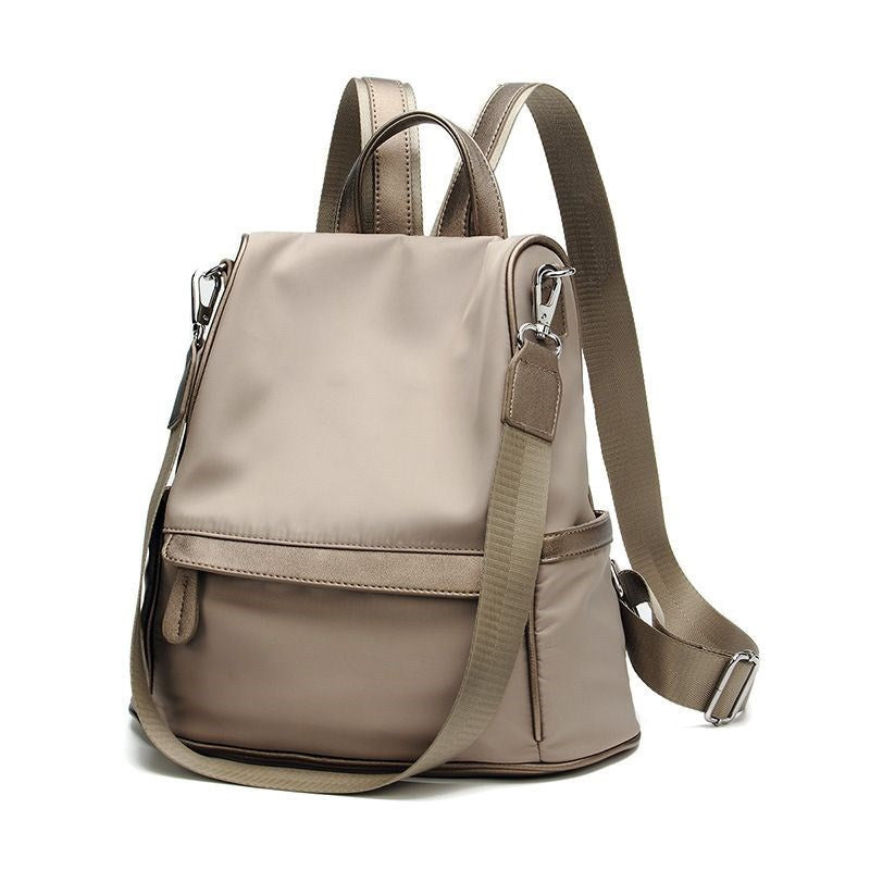 Women's anti-theft fashion backpack in khaki