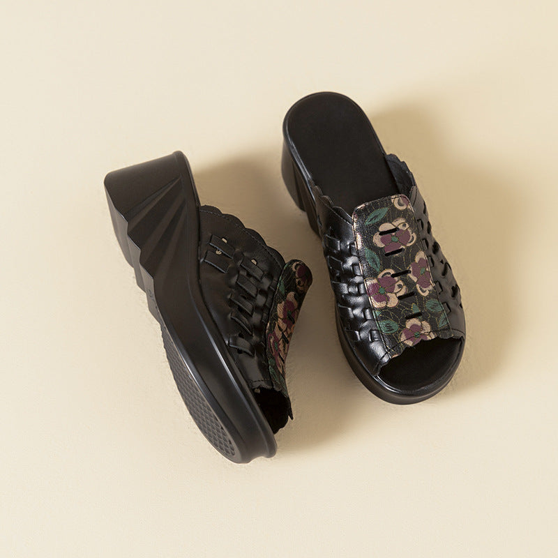 Women's retro platform open-toe sandals - photo 6