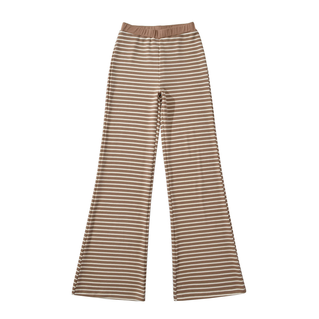 Striped wide leg pants