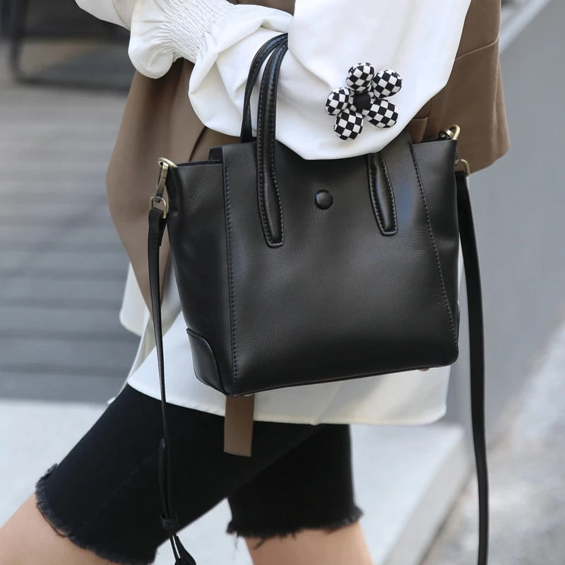Women's Minimalist Genuine Leather Shoulder Crossbody Bag
