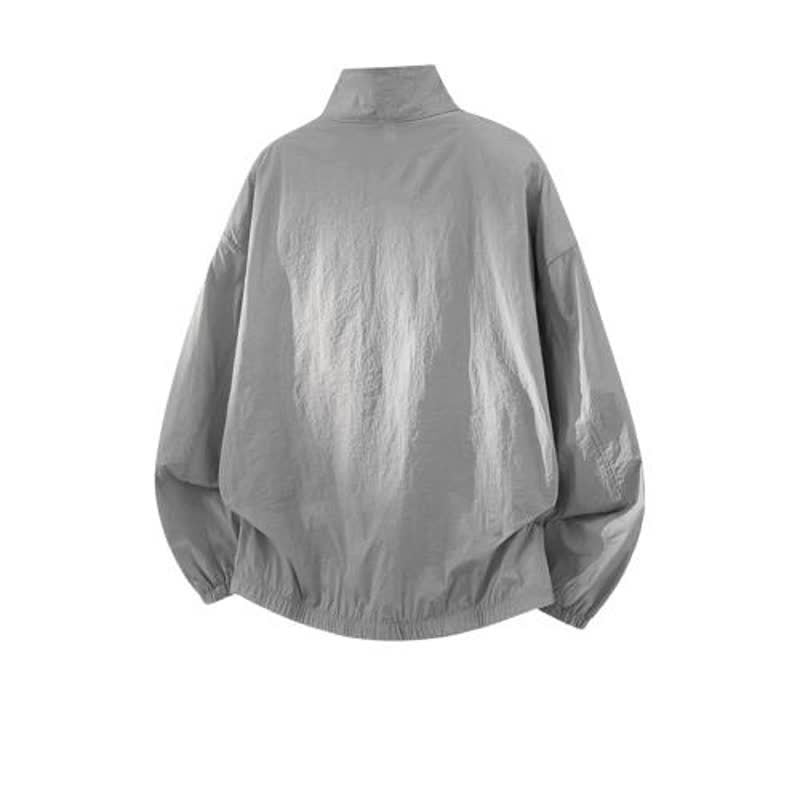 Mesh Panel Stand Collar Sun Protection Jacket for Men