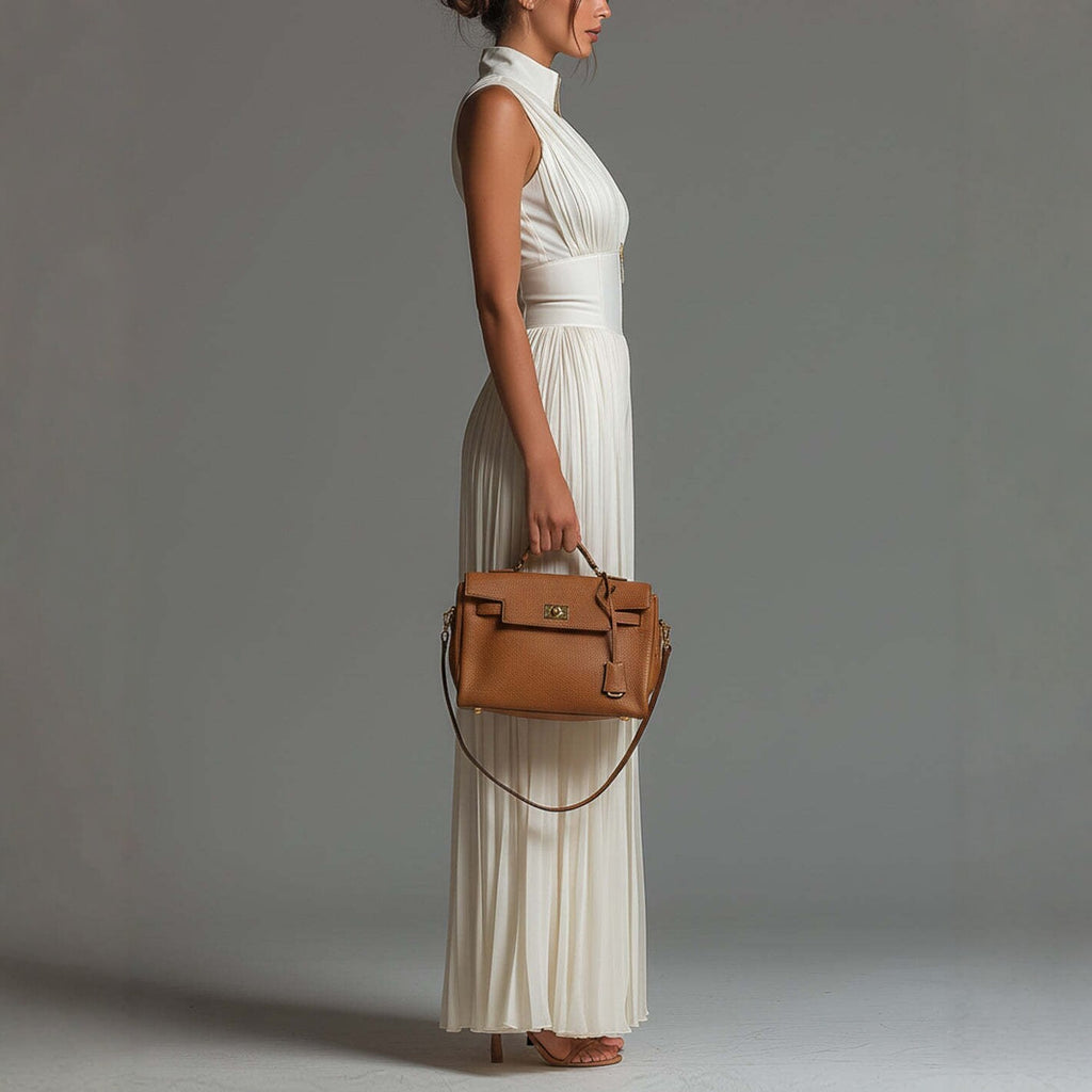 White Pleated Strap Neck Jumpsuit for Women, Long Wide Leg Fashion Sexy Folded Design
