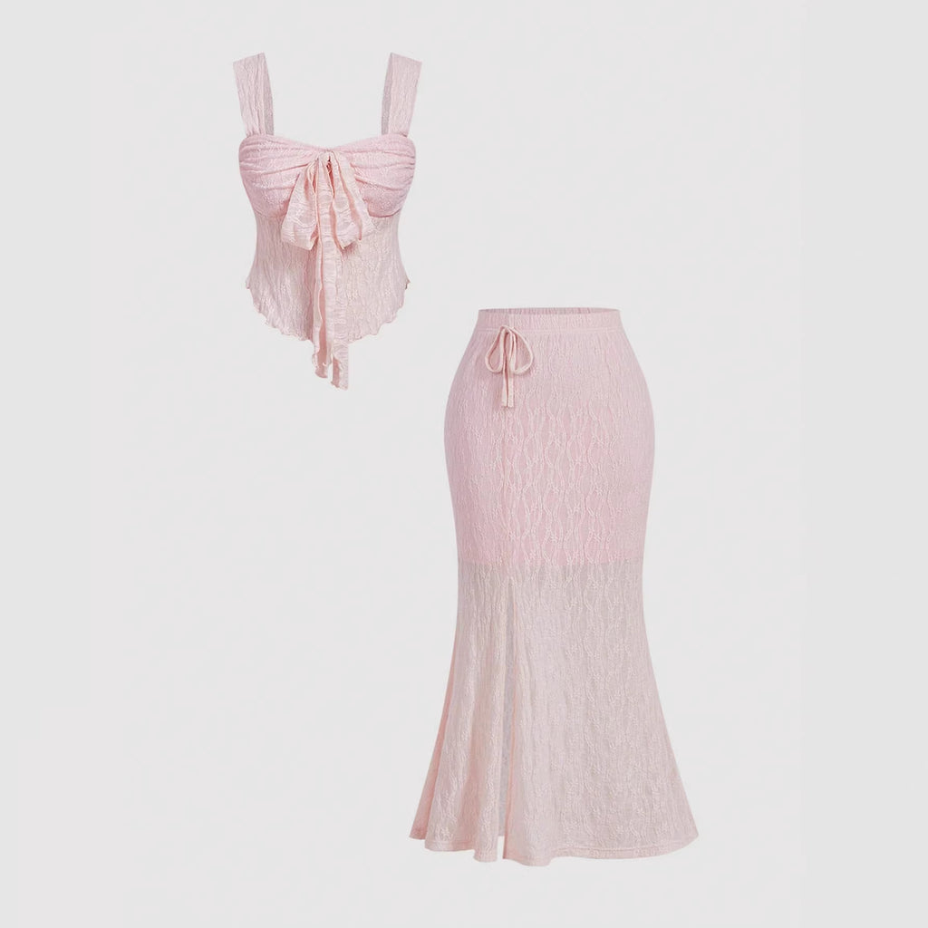 Slim fit sleeveless two-piece set