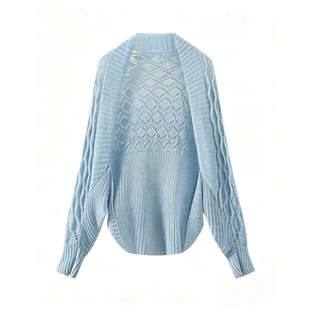 Air-Conditioned Room Cheongsam Dress Outerwear, Short Back Diamond Pattern Cardigan Top