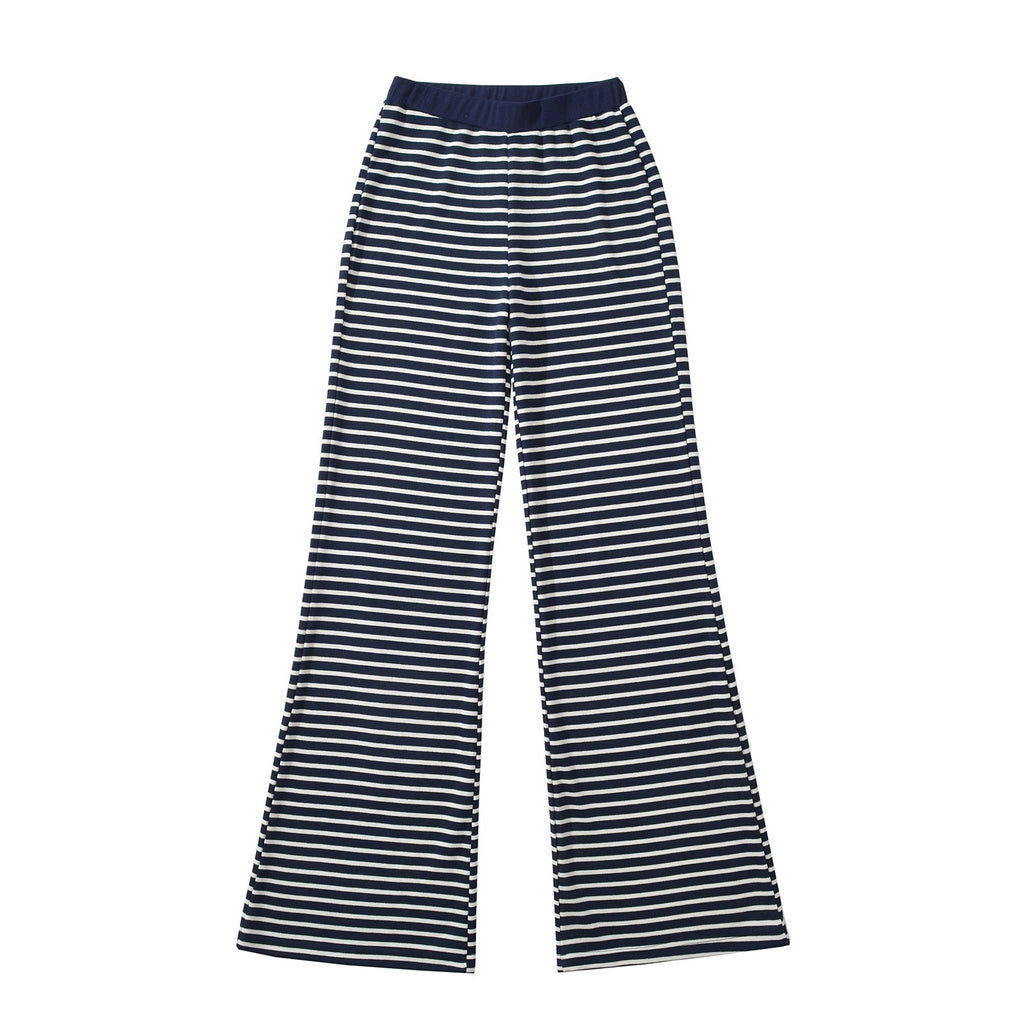 Striped wide leg pants