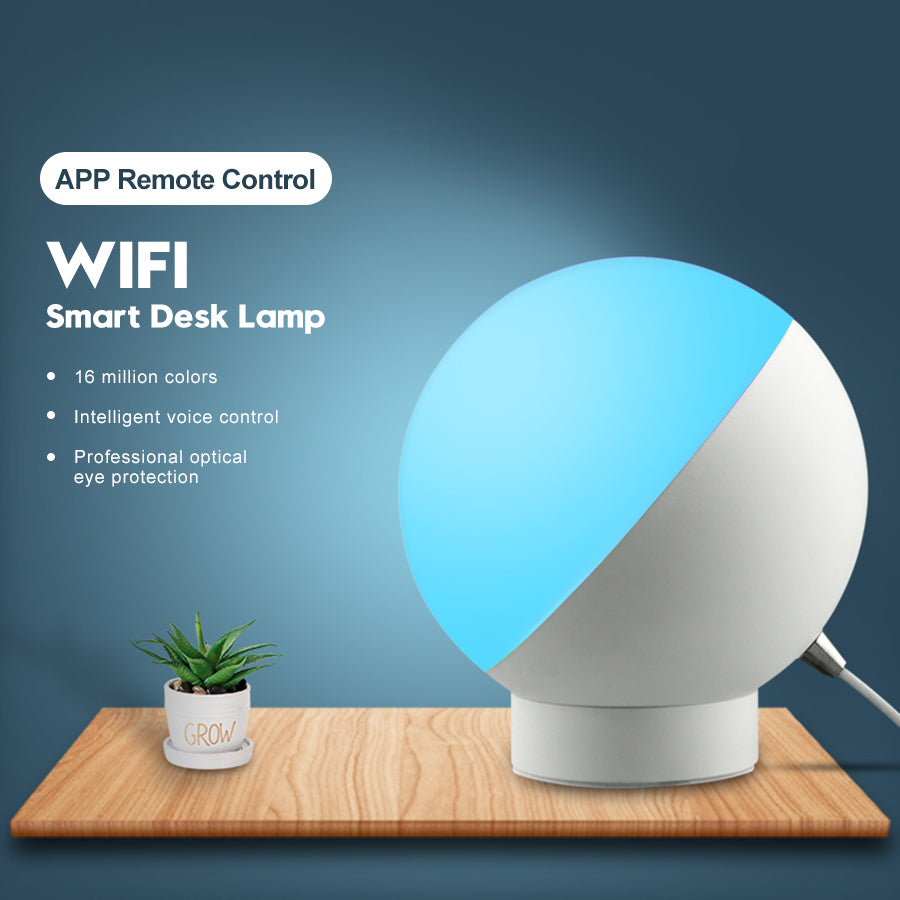 WiFi Smart LED Table Lamp – 16 Million Colors, App and Voice Control (Alexa & Google Home)