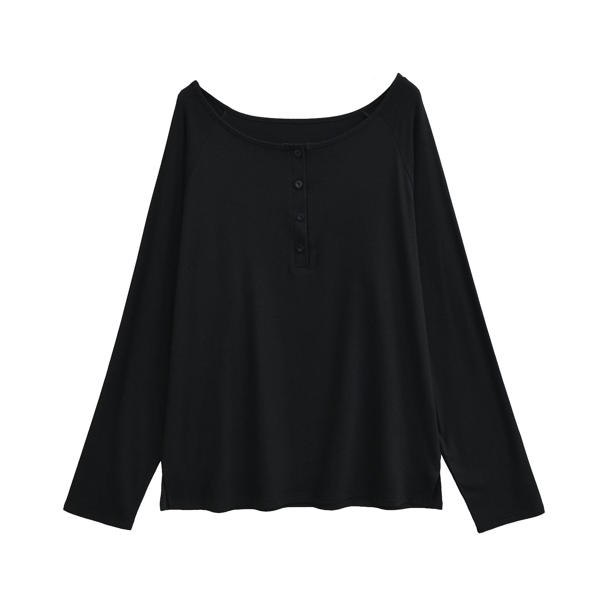 Henley Neck Sun Protection Long Sleeve T-Shirt for Women Casual Versatile