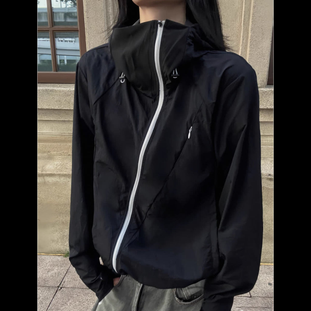 Side Zipper Splicing Sun Protection Jacket for Men