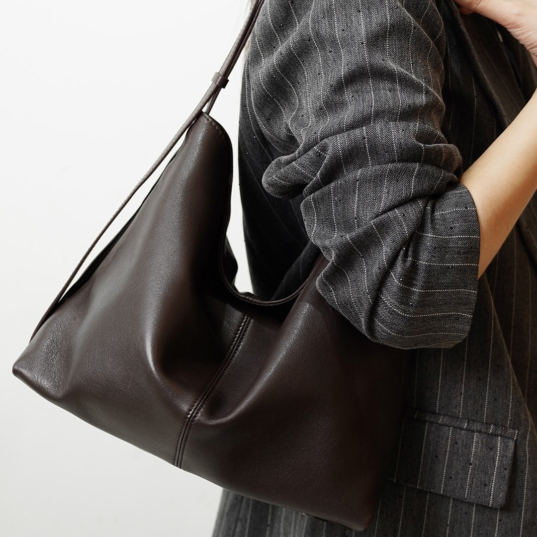 Women's sheepskin large-capacity tote bag