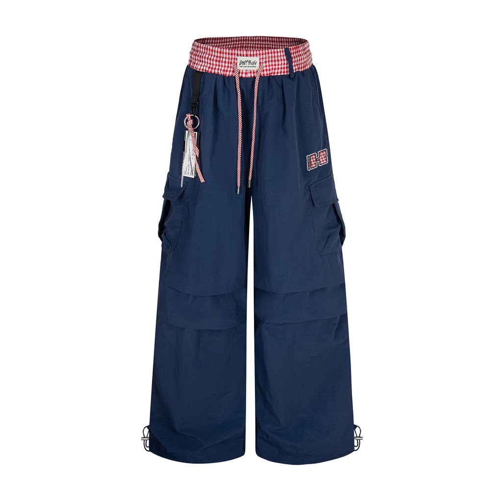 Embroidered wide leg pants