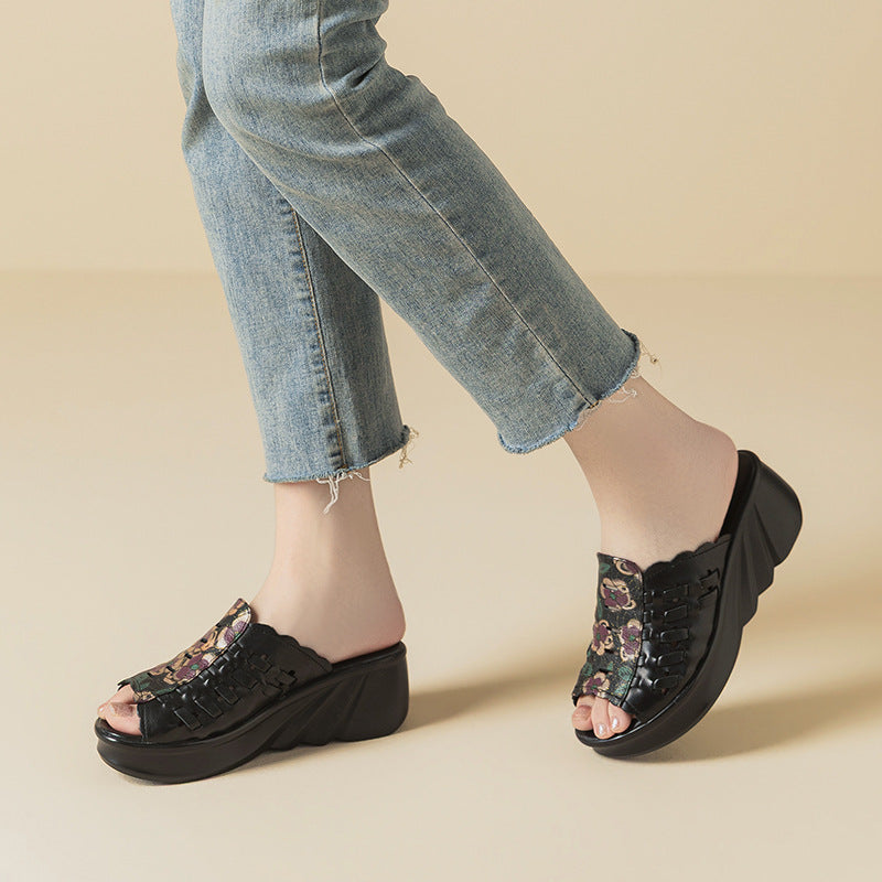 Women's retro platform open-toe sandals - photo 2