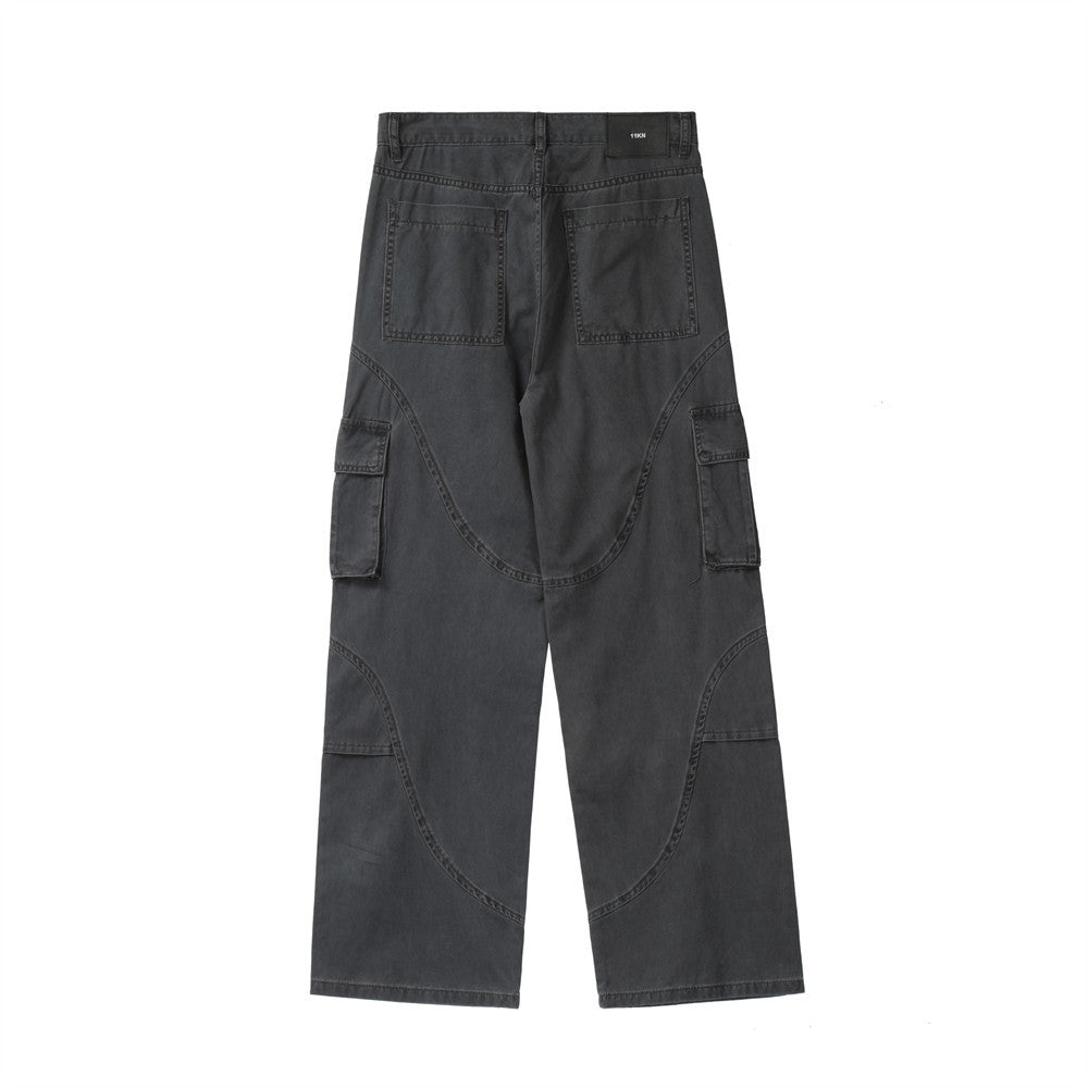 straight wide-leg pants