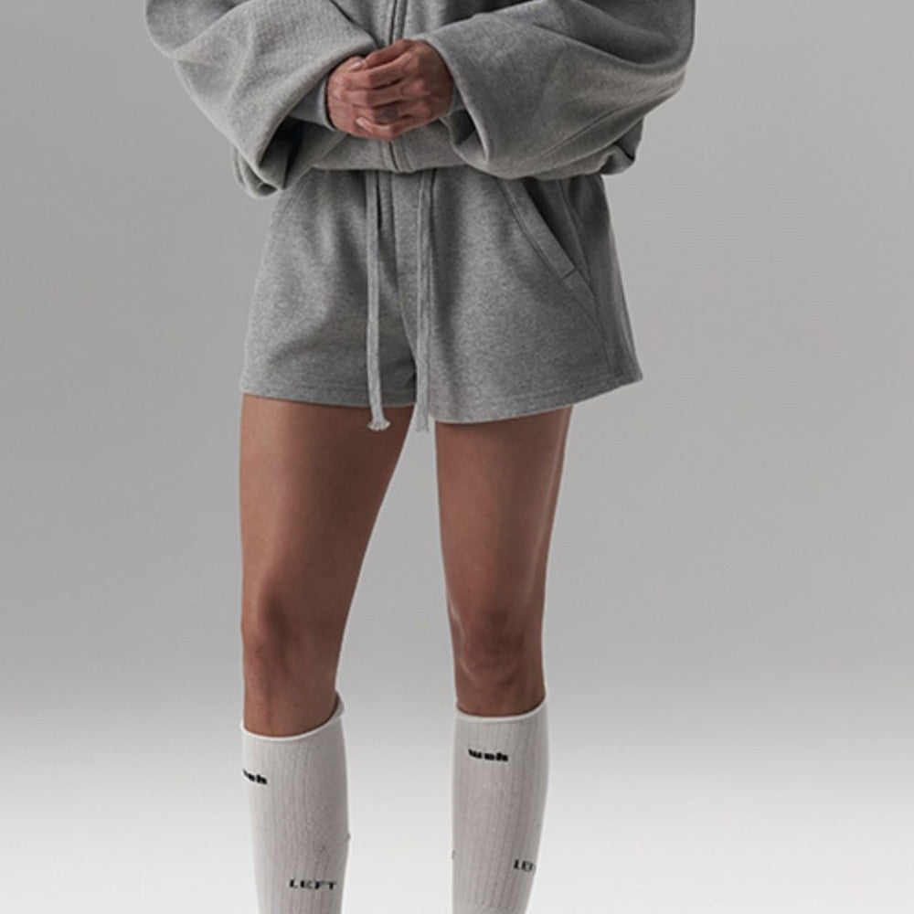 Silk Wool Sports Loose Fit Hoodie Half Skirt Set - image 3