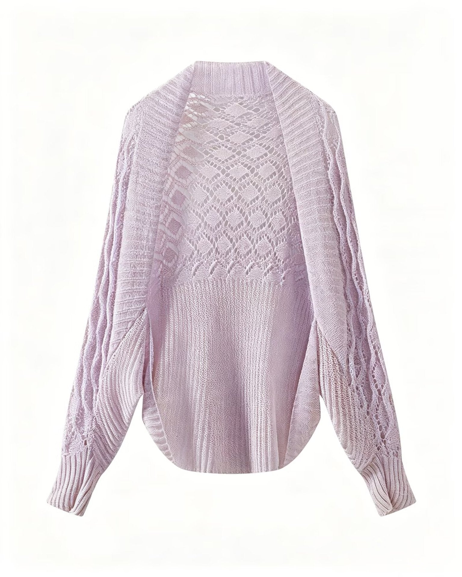 Air-Conditioned Room Cheongsam Dress Outerwear, Short Back Diamond Pattern Cardigan Top