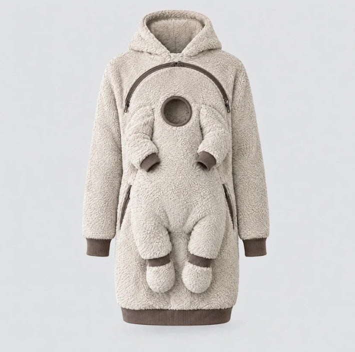 Women's Hoodie With Baby Pockets Design Loose Fit Warm Pullover Sweatshirt For Daily Wear - image 6