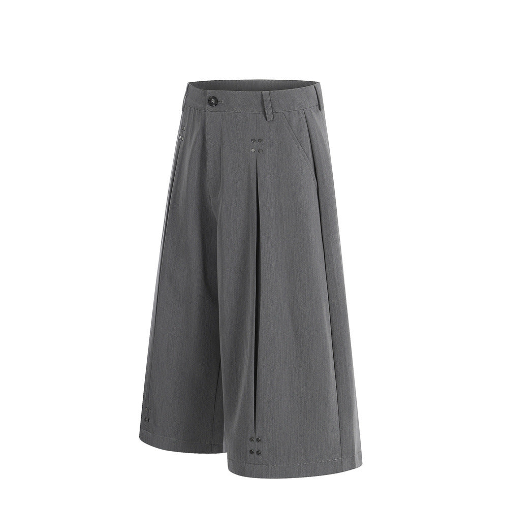 Wide leg cropped pants