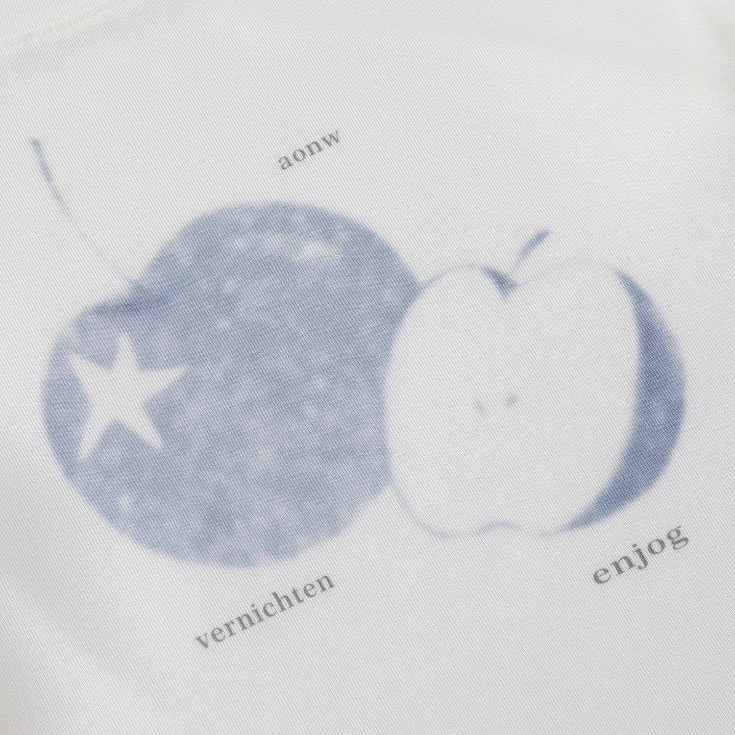 Literary Apple Print Crewneck Loose Soft Style Versatile Long Sleeve Sweatshirt