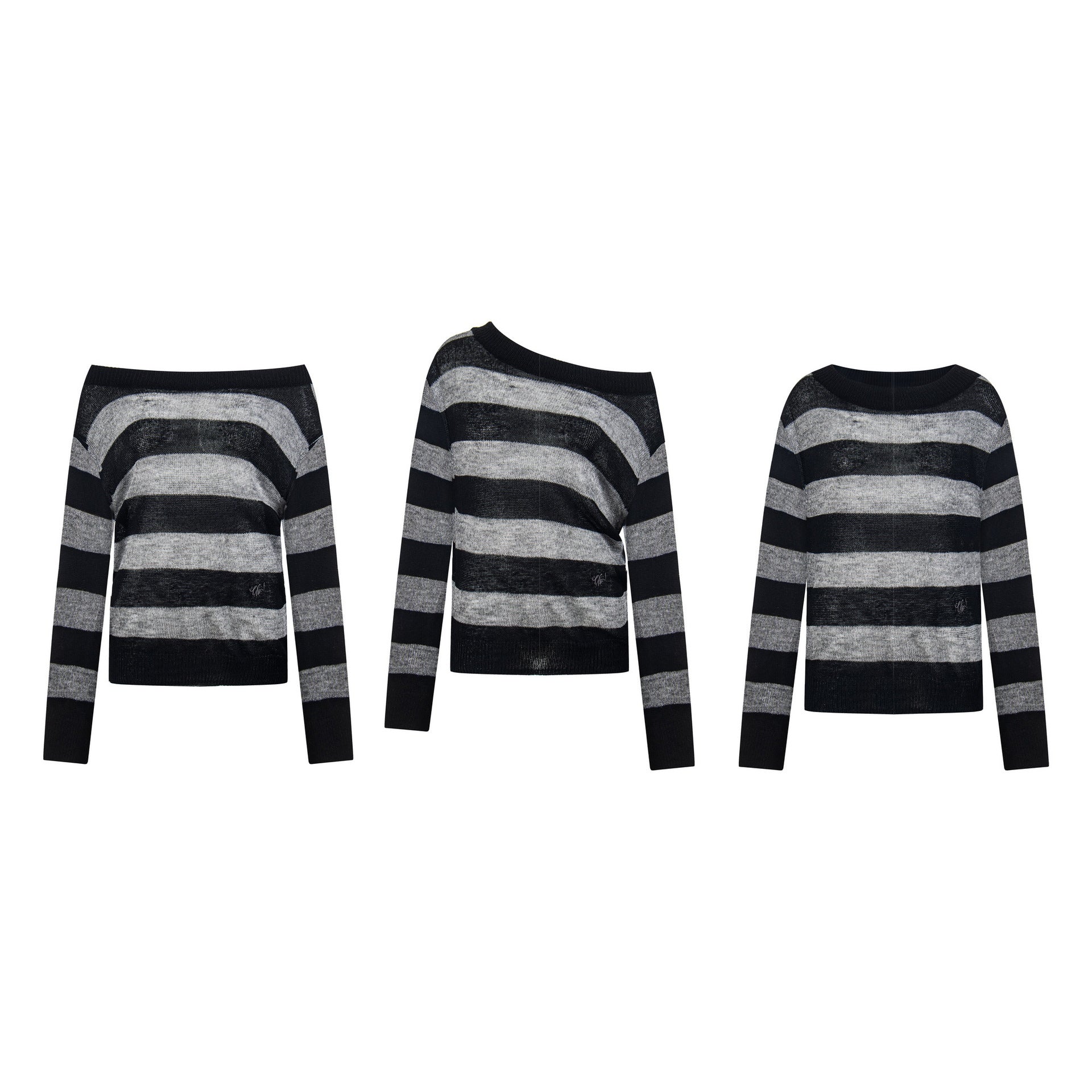 Color-Blocked Stripe Hoodie Loose Long Sleeve Autumn Top