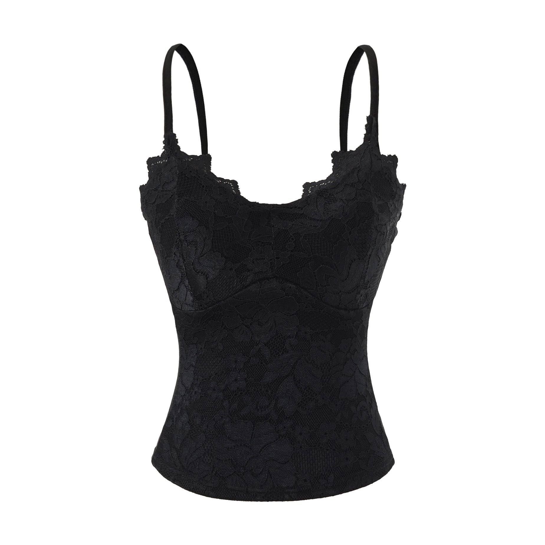 Cardigan Crop Top with Lace V-Neck, Padded Bust Vest Set for Women