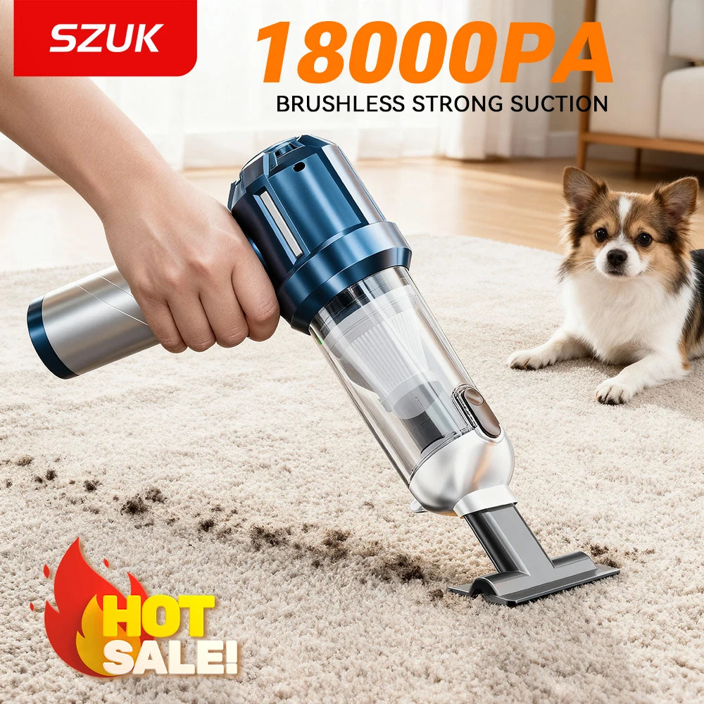 Portable High-Pressure Car Vacuum Cleaner & Air Blower, Cordless