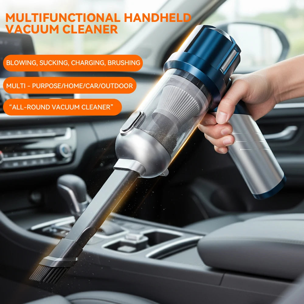 Portable High-Pressure Car Vacuum Cleaner & Air Blower, Cordless