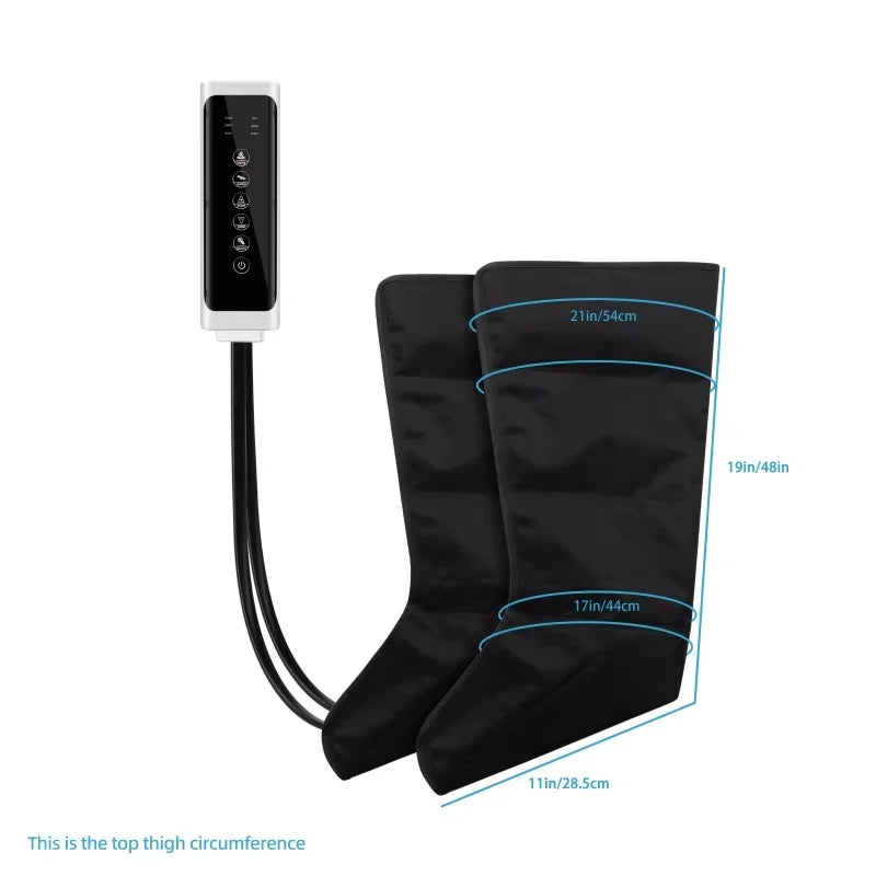 Pneumatic Leg & Calf Massager with Heat – Air Compression Wraps